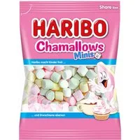 HARIBO Süßigkeit, Haribo Chamallows Minis Schaumzuckerstücke mit Vanille Geschmack 200g