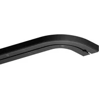 Bestlivings Gardinenschiene schwarz, 90-480 cm, Komplettset inkl. Montagezubehör, 1-läufig, mit Bohren, verschraubt, Kunststoff, flach, pflegeleicht, formstabil, optisch dezent