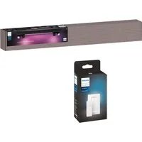 Philips Hue Smarte LED-Leuchte Bundle White & Color Ambiance Centris 4er Spot schwarz, Abschaltautomatik, Bluetooth, CCT - über Fernbedienung, Dimmer, Dimmfunktion, Farbsteuerung, Farbwechsel, Fernbedienung, Infrarot inkl., Leuchtdauer einstellbar, M