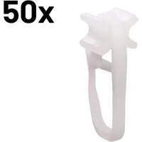 Deco-Raum Gardinengleiter X-Gleiter, mit Faltenlegehaken für Gardinenschienen, (50-St), für 6mm Innenlaufschienen Laufschienen Schlaufengleiter