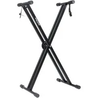 MUSIC STORE Keyboardständer, (KB-4 EX Doppel X-Ständer für Keyboards Synthesizer Stagepianos E-Pianos, Stative für Tasteninstrumente, Keyboardständer), Keyboard Ständer, Doppel X-Ständer, Stagepiano Ständer
