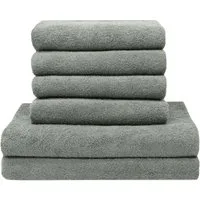 ZOLLNER Handtuch Set, Walkfrottier (6-St), 100% Baumwolle, vom Hotelwäschespezialisten