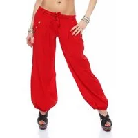 malito more than fashion Haremshose malito Damen Pumphose in Unifarben, leichte Stoffhose, super Freizei mit farblich passendem Stoffgürtel Einheitsgröße