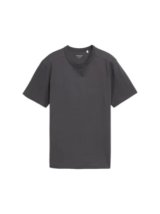 Tom Tailor - Basic T-Shirt aus Baumwolle tarmac grey - Gr. - L