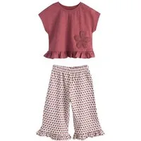 Next Top & Hose Kurzarmtop und Hose mit weitem Bein im Set (2-tlg)