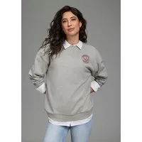 Laura Scott Sweater in klassischer Basicform mit Heritage Druck