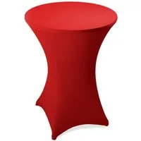 ESTEXO Stehtischhusse Stretch Stehtisch Ø 60 cm Tisch Husse Bistrotisch Rot