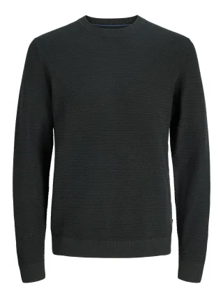 JACK&JONES - JPRBLURILEY KNIT CREW NECK LS SN Scarab - Gr. - S