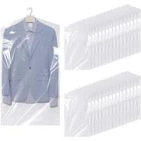LuxusKollektion Kleiderschutzhülle Kleidersäcke transparent waschbar staubdicht hängend Anzüge 60x90cm