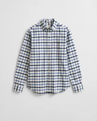 GANT - Regular Fit Oxford-Hemd mit Karomuster faded denim - Gr. - M