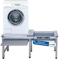Weise Steigtechnik Waschmaschinenuntergestell Mara 2, für Waschmaschinen & Trockner, 1000kg Tragkraft, 50cm hoch mit Auszug