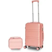 Barut Trolleyset Reisekofferset 2-teilig Modell Anubis Rosegold, 4 Rollen, (MS-19044)