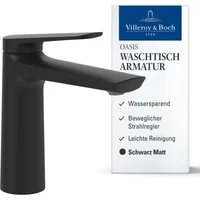 Villeroy & Boch Waschtischarmatur Oasis Wasserhahn ohne Zugstange mit Keramikkartusche, Waschbeckenarmatur