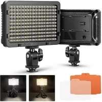 Neewer Videoleuchte PT-176S 176-LED-Panel, 5600K dimmbar. Universell für DSLR-Kameras, mit 1/4" Gewinde, für Canon Nikon Pentax Panasonic Sony