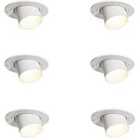 Qazqa LED Einbaustrahler Installa, QAZQA Einbau­leuchte, Weiß, Aluminium, Modern