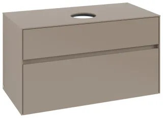 Villeroy & Boch Waschtischunterschrank Collaro C03800 1000x548x500mm 2 Ausz. Waschtisch mittig Taupe C03800VM