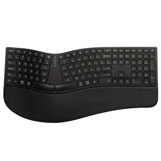 Delux GM909 Ergonomic Keyboard 2.4G Wireless/bluetooth 112 Keys Rechargeable Full Size with Scissor Switch Palm Rest for