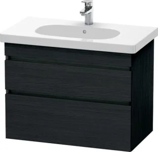 Duravit DuraStyle Waschtischunterbau wandhängend Eiche Schwarz Matt 800x453x610 mm - DS648401616 DS648401616