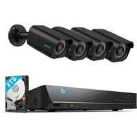 Reolink Überwachungskamera 4K Überwachungskamera Set RLK8-800B4-A (Aussen, 8CH 2TB HDD NVR,4X PoE IP Kamera,Personener-&Fahrzeugerkennung)