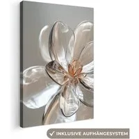 OneMillionCanvasses® Leinwandbild Blume - Gläser - Transluzent, Fotodruck (1 St), Leinwand Canvas Wandbild, Wanddekoration 20x30 cm