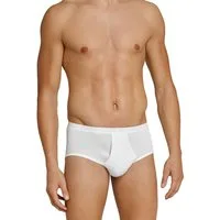 Schiesser Slip Original Classics mit Eingriff, Doppelripp, Webgummibund, im 4er Pack