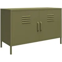 loft24 Sideboard Bradford, Spint Schrank aus Metalll mit 2 Türen