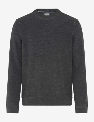 Brax Herren Strickpullover Style ROY elefant, dunkelgrau, Gr. 5XL