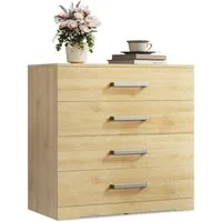 WLIVE Kommode mit 4/5 Schubladen, Moderne Schubladenkommode (Packung, Modernes Sideboard mit 3 Schubladen und 4 Fächern, Breite 75 cm), Vielseitiger Schubladenschrank für Schlafzimmer, Flur & Kinderzimmer