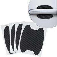kwmobile Aufkleber 4x Universal Auto Türgriff Lackschutzfolie, (4tlg), selbstklebend - Carbon Schutzfolie Griffmulden - 6,8 x 8,5 cm