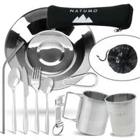 natumo Besteck-Set Camping-Geschirr (10-tlg), Edelstahl