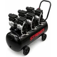 Strener Kompressor STRENER 100L Ölfrei Flüster Kompressor, 2200 W, max. 8 bar, 100 l, Leise / geräuschearm