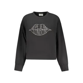 Pepe Jeans Schwarzes Baumwoll-Damen-Sweatshirt