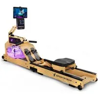 Sportstech Rudergerät WRX1000, Moderne LCD-Anzeige, LED-Feedback, Klappbar