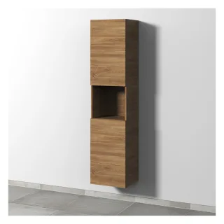 Sanipa 3way Hochschrank mit 2 Türen und 1 offenem Fach, Eiche-Kansas SM11659