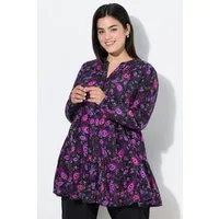 Angel of Style Longbluse Bluse Feder-Muster Volants