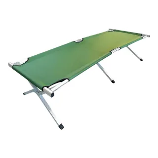 Profi-Feldbett | FWS-ALU-KOMFORT | 190 x 64 x 41 cm | Khakigrün | schwerbelastbar bis 140 kg | kompaktes Packmaß | robust | bequem | Einsatzbett