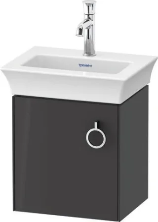 Duravit White Tulip Waschtischunterbau wandhängend Graphit Hochglanz 384x298x410 mm - WT4250LH1H1 WT4250LH1H1