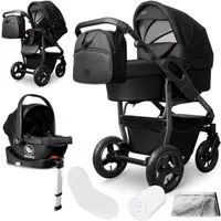 bergsteiger Kombi-Kinderwagen Babywagen Capri 3in1, Kombikinderwagen Komplettset, (10-tlg)