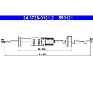 ATE Kupplungsseil links Seat Toledo I VW Golf II Jetta II