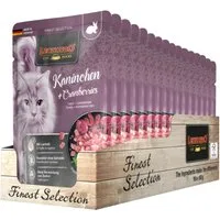 Leonardo Catfood Kaninchen & Cranberries - getreidefreies Nassfutter mit Lachsöl 16x85g, Nassfutter für: Katzen