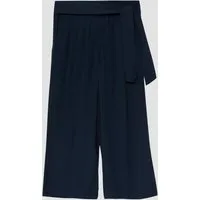 s.Oliver Chinos Hose Wide-Leg-Hose aus strukturierter Viskose mit Bindegürtel