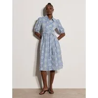 Apricot Spitzenkleid Midikleid (2-tlg., mit Stoffgürtel) mit englischer Spitze