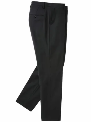 Mey & Edlich Herren Power Move-Anzughose Schwarz 53 % Polyester, 43 % Schurwolle, 4 % Elasthan