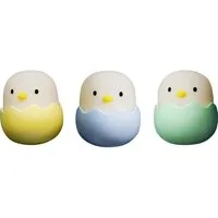 MegaLight Nachtlicht MegaLight LED Baby Eggy Nachtlicht mit Akku 3er-, Inkl. Leuchtmittel, Dimmbar ohne Bewegungsmelder