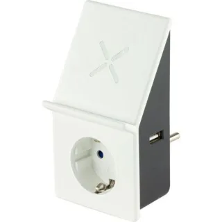 REV USB-Ladeadapter mit Wireless Charging + 1x Steckdose