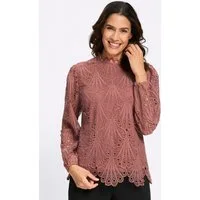 Witt Klassische Bluse Spitzen-Bluse Langarm