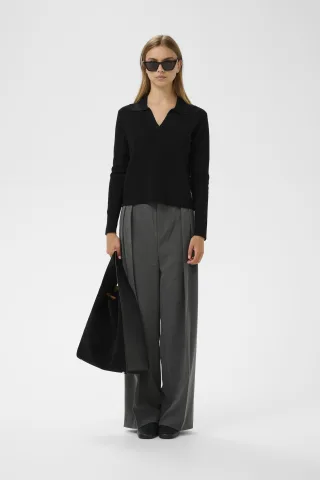 Strickpullover YenahIW Strickpullover Classic fit black