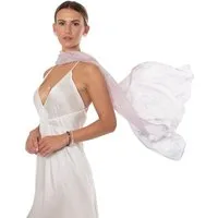 MayTree Seidenschal Seidenchiffon Magnolie zartes Flieder 70 x 180 cm, (Stück), Seidentuch 100% Seide, zart und durchsichtig
