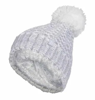 Damen Fleece gefüttert Cuffed Thermal Winter Bommelmütze mit Pom Pom
