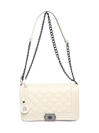 Anna Luchini Beige Rindsledertasche